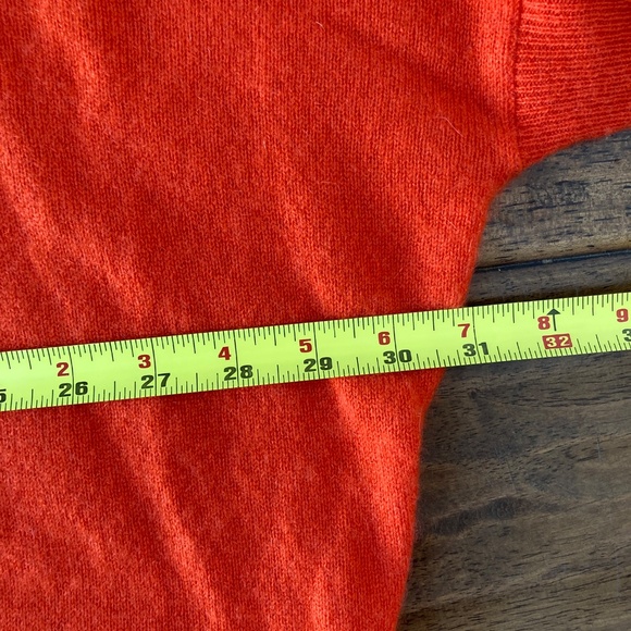 Absolut Cashmere Poncho Sweater Camille Orange Small 100% Cashmere Oversized - Picture 7 of 9